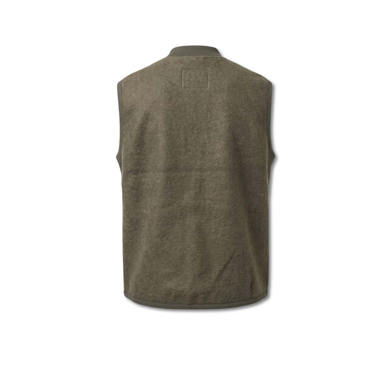 BL'KER Gilet uomo in lana boiled Green
