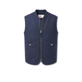 BL'KER Gilet uomo in lana boiled Navy
