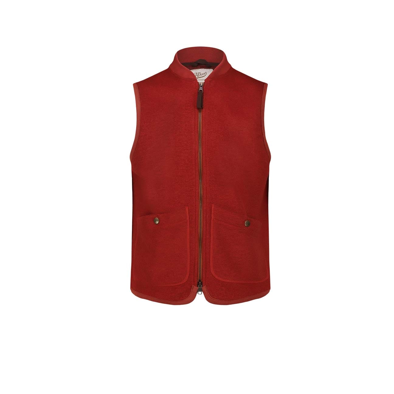 BL'KER Gilet uomo in lana boiled Orange