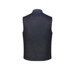 BL'KER Gilet uomo reversibile Owl in lana Donegal Blue