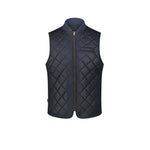 BL'KER Gilet uomo reversibile Owl in lana Donegal Blue