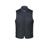 BL'KER Gilet uomo reversibile Owl in lana Donegal Blue