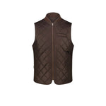 BL'KER Gilet uomo reversibile Owl in lana Donegal Marrone