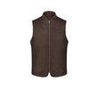 Gilet uomo reversibile Owl in lana Donegal Marrone