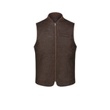 BL'KER Gilet uomo reversibile Owl in lana Donegal Marrone