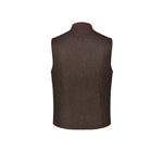 BL'KER Gilet uomo reversibile Owl in lana Donegal Marrone