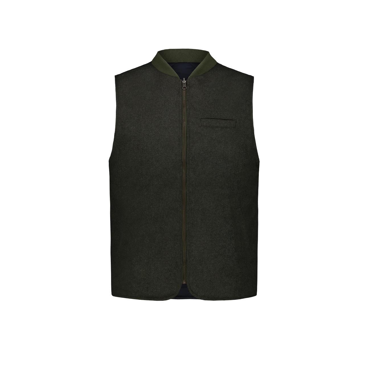 BL'KER Gilet uomo reversibile Verde