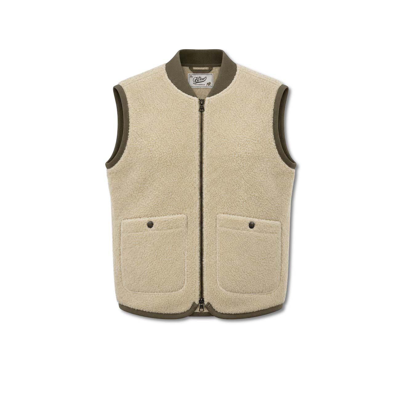 BL'KER Gilet uomo Wolf  in pile Milk