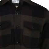 BL'KER Overshirt uomo Denali Wool Check Verde