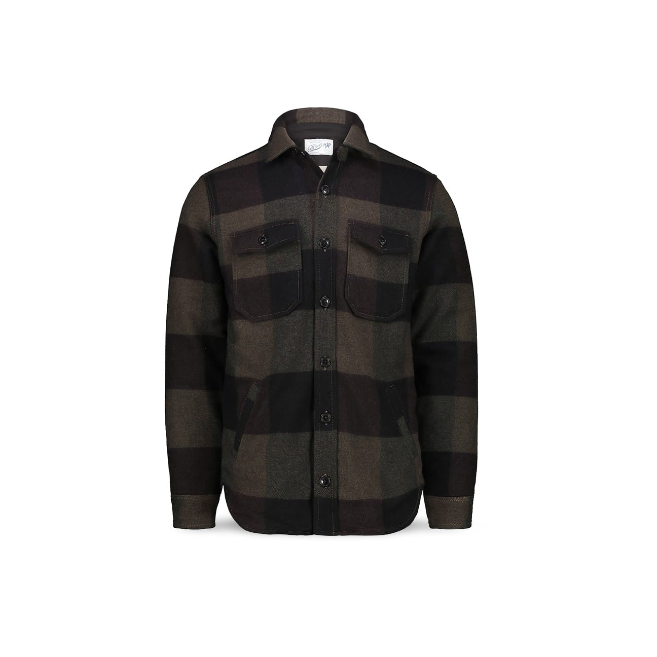 BL'KER Overshirt uomo Denali Wool Check Verde