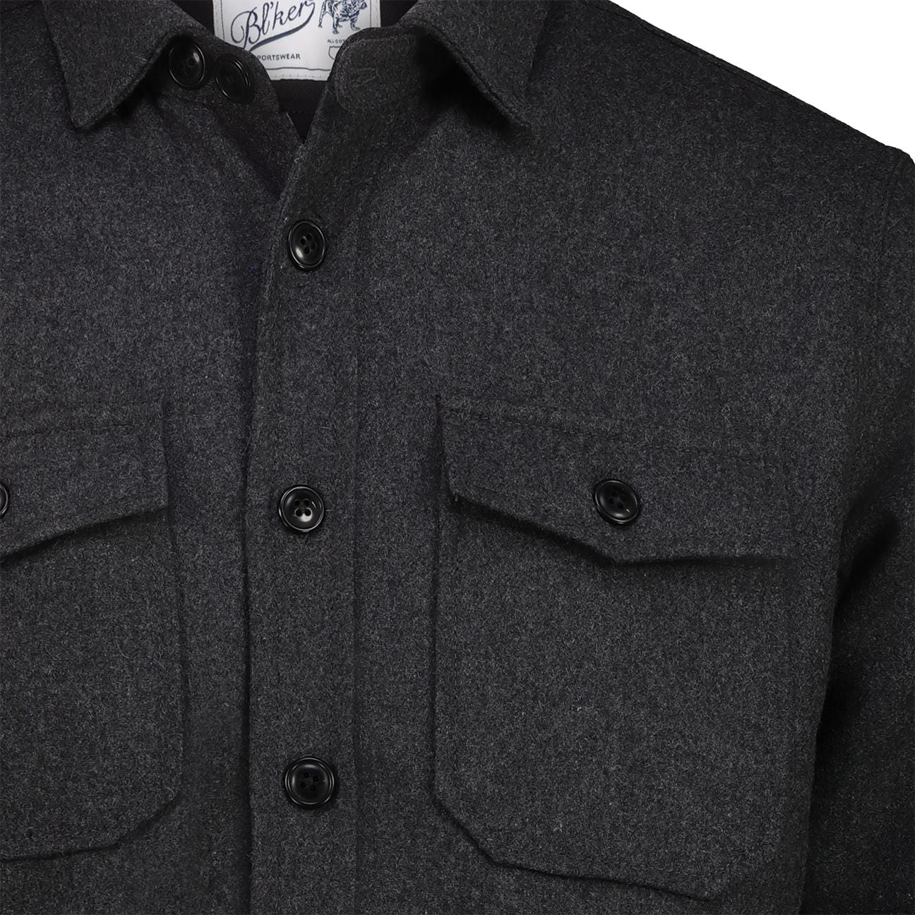 BL'KER Overshirt uomo Hunter Grigio