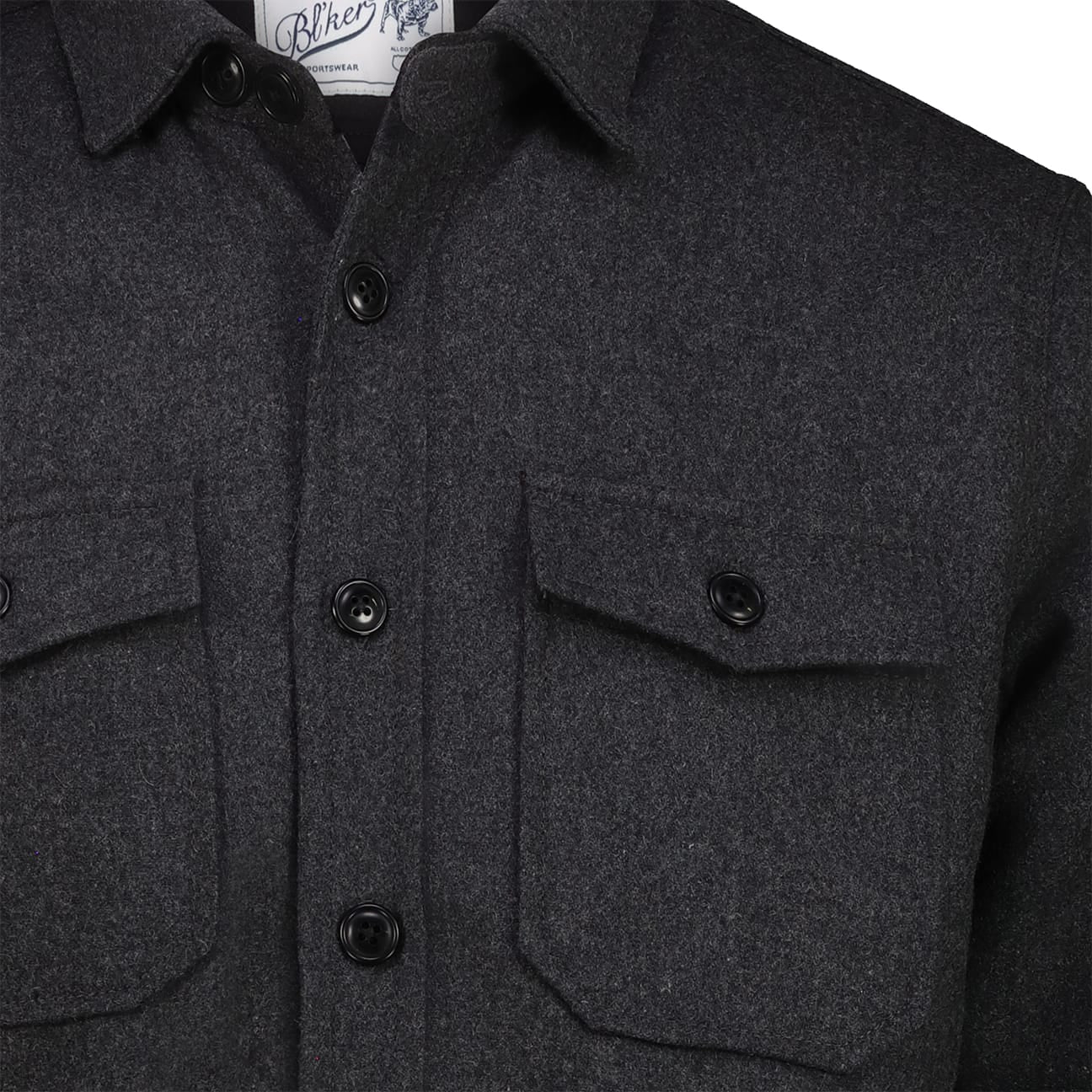 BL'KER Overshirt uomo Hunter Grigio