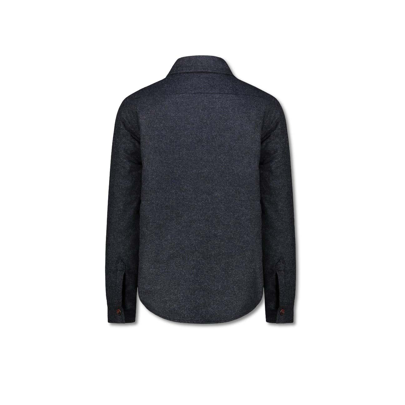 BL'KER Overshirt uomo in lana Hunter in Donegal Indigo