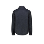 BL'KER Overshirt uomo in lana Hunter in Donegal Indigo