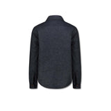 BL'KER Overshirt uomo in lana Hunter in Donegal Indigo
