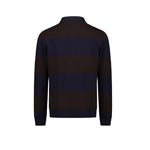 BL'KER Polo uomo a righe Blue e Marrone