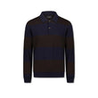 Polo uomo a righe Blue e Marrone