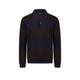 BL'KER Polo uomo a righe Blue e Marrone