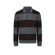 Polo uomo a righe Marrone e Grigio