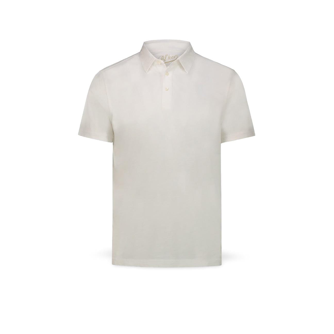 BL'KER Polo uomo in cotone fiammato Bianco