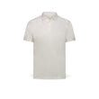 Polo uomo in cotone fiammato Bianco