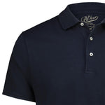 BL'KER Polo uomo in cotone fiammato Blue