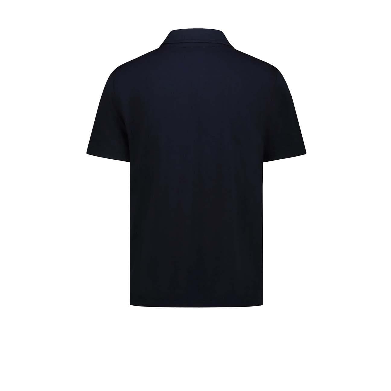 BL'KER Polo uomo in cotone fiammato Blue