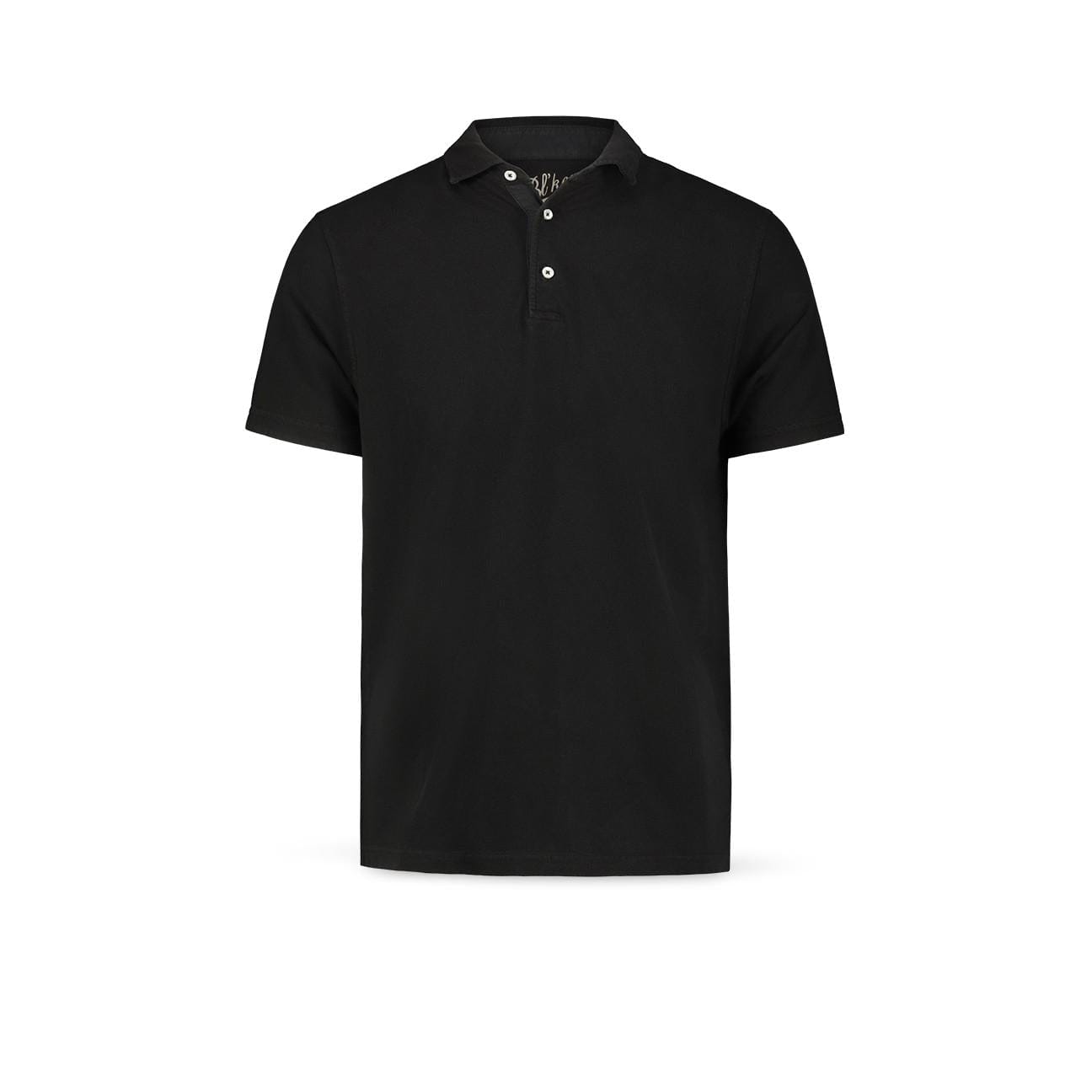 BL'KER Polo uomo in piquet Nero