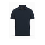 BL'KER Polo uomo senza bottoni in jersey Blue
