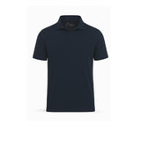 BL'KER Polo uomo senza bottoni in jersey Blue