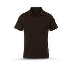 BL'KER Polo uomo senza bottoni in jersey Brown