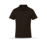 BL'KER Polo uomo senza bottoni in jersey Brown