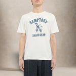 BL'KER T-Shirt uomo girocollo Hamptons Swim Club Bianco