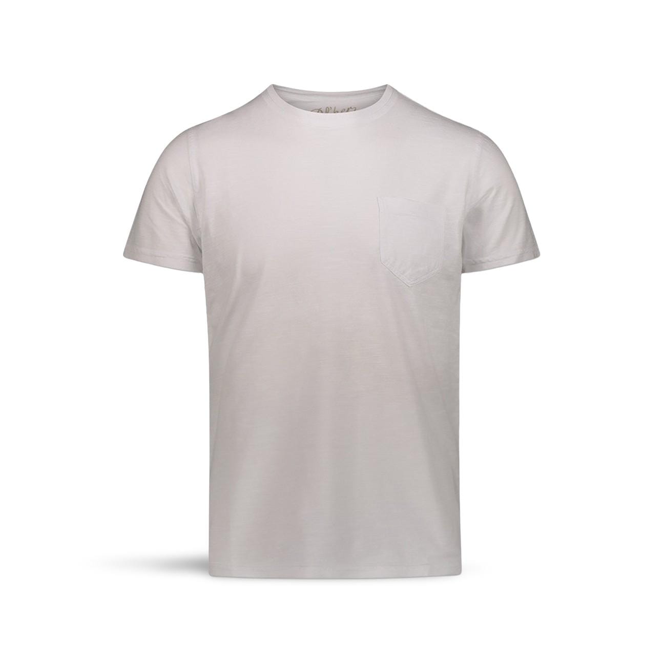 BL'KER T-Shirt uomo in cotone con taschino Bianco