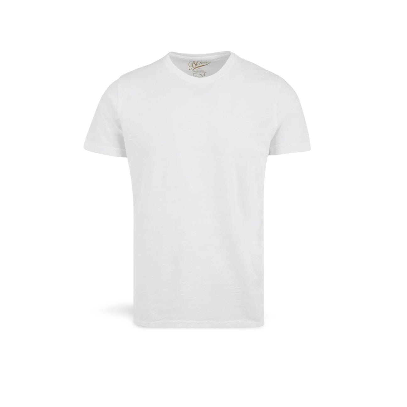 BL'KER T-Shirt uomo in cotone fiammato Bianco