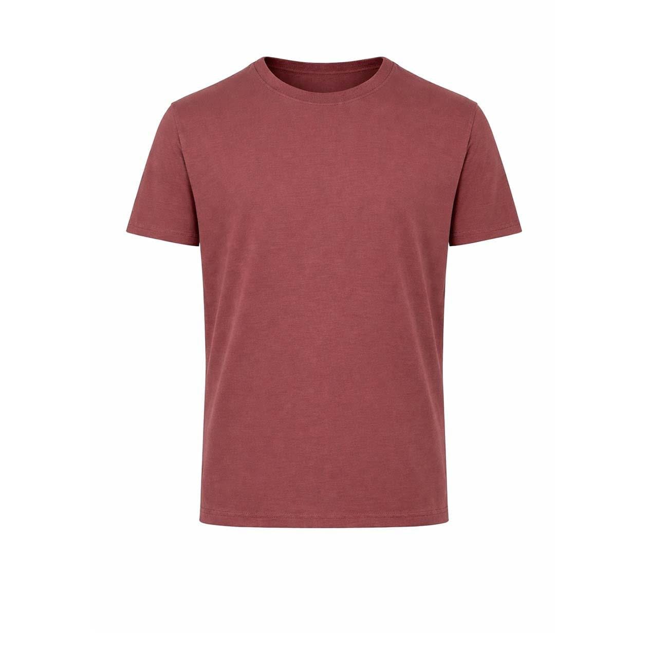 BL'KER T-Shirt uomo in cotone fiammato Bordeaux