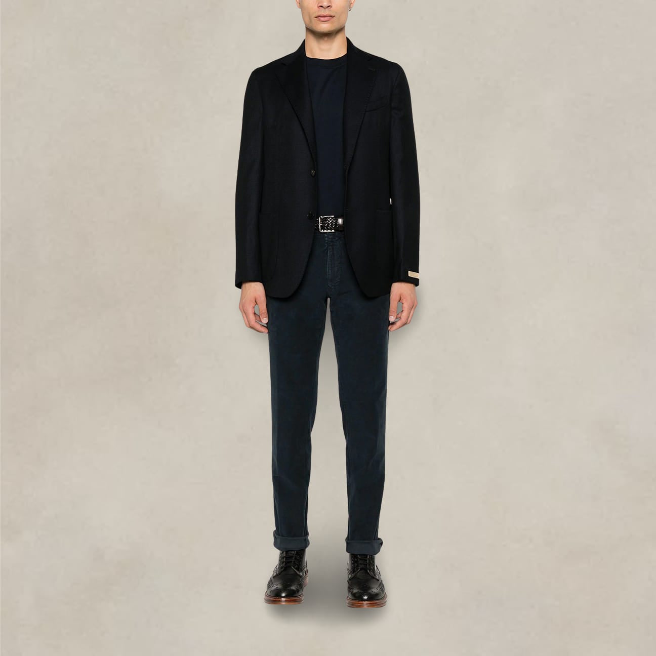 BRIGLIA1949 Blazer uomo Greco in lana Blue