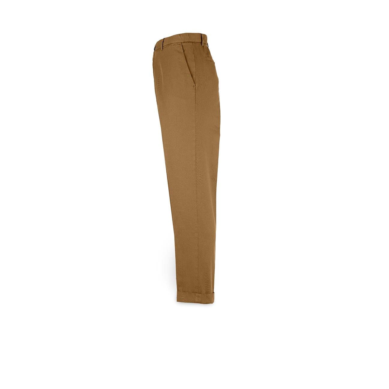 BRIGLIA1949 Pantalone uomo BG61 in gabardina Tabacco