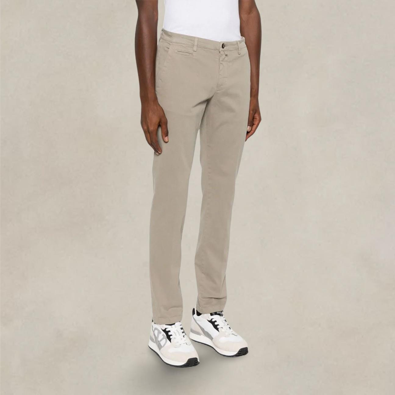 BRIGLIA1949 Pantalone uomo Chino Slim Sabbia