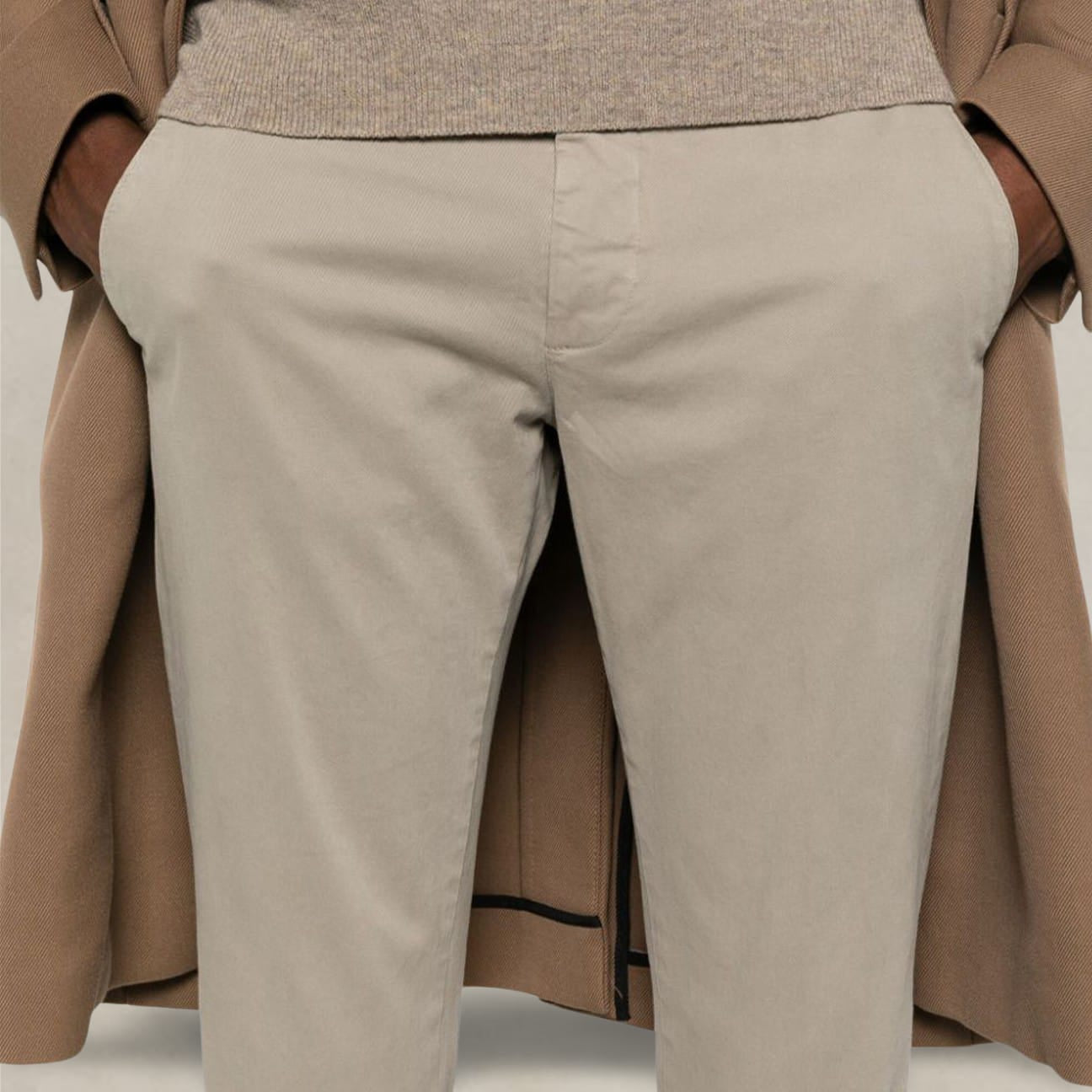 BRIGLIA1949 Pantalone uomo Chino Slim Sabbia