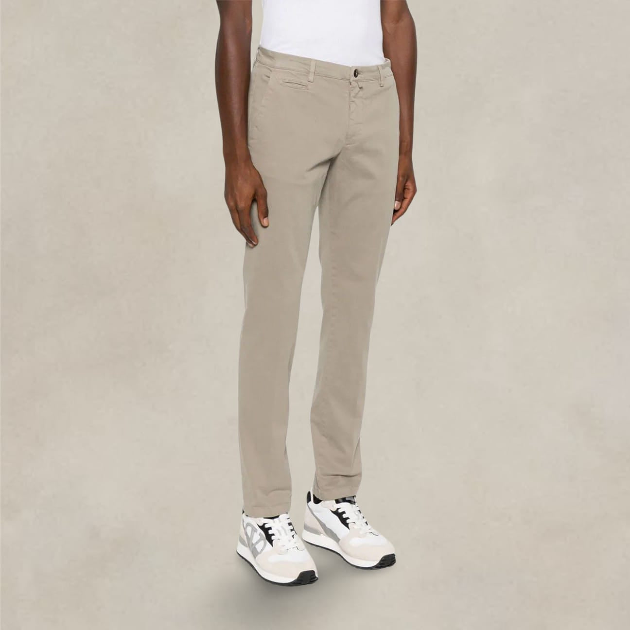 BRIGLIA1949 Pantalone uomo Chino Slim Sabbia