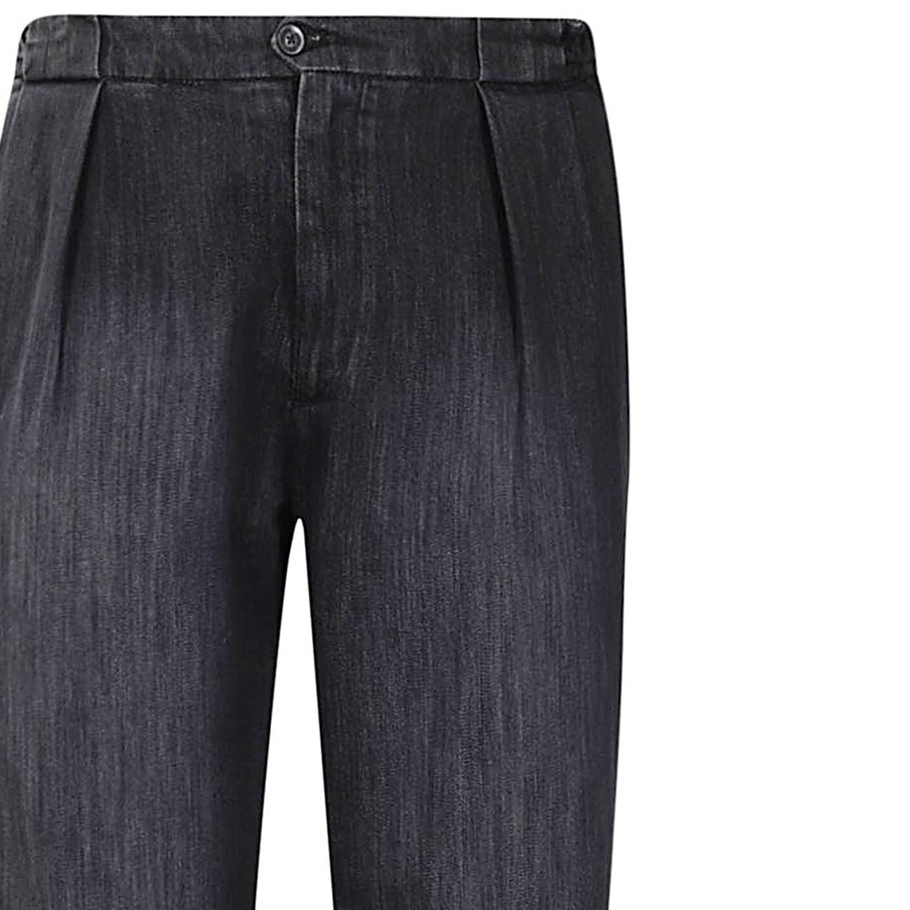 BRIGLIA1949 Pantalone uomo Portobello denim Nero