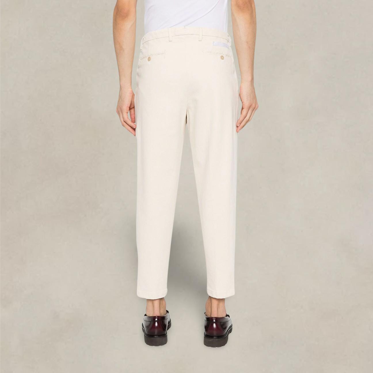 BRIGLIA1949 Pantalone uomo Portobello in twill Burro