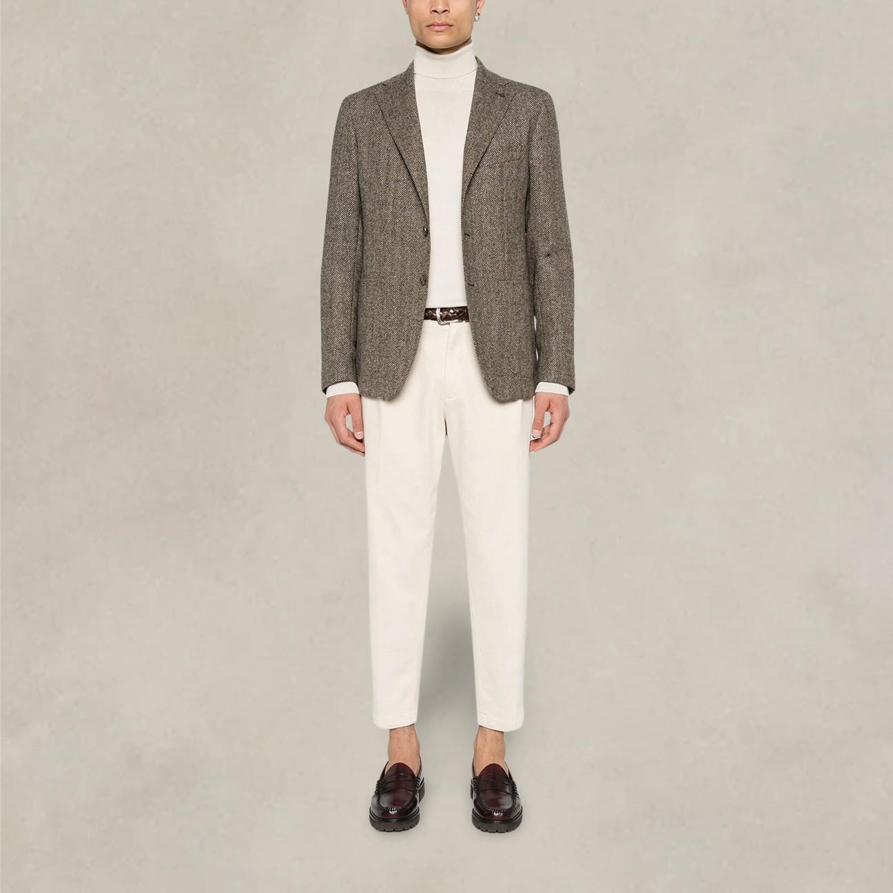 BRIGLIA1949 Pantalone uomo Portobello in twill Burro