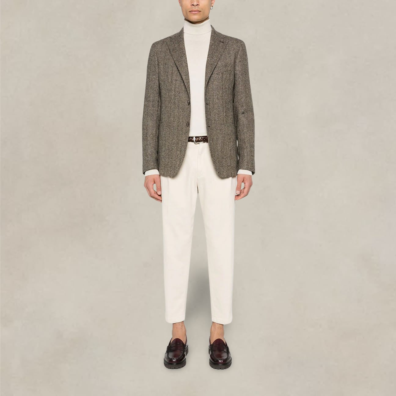 BRIGLIA1949 Pantalone uomo Portobello in twill Burro