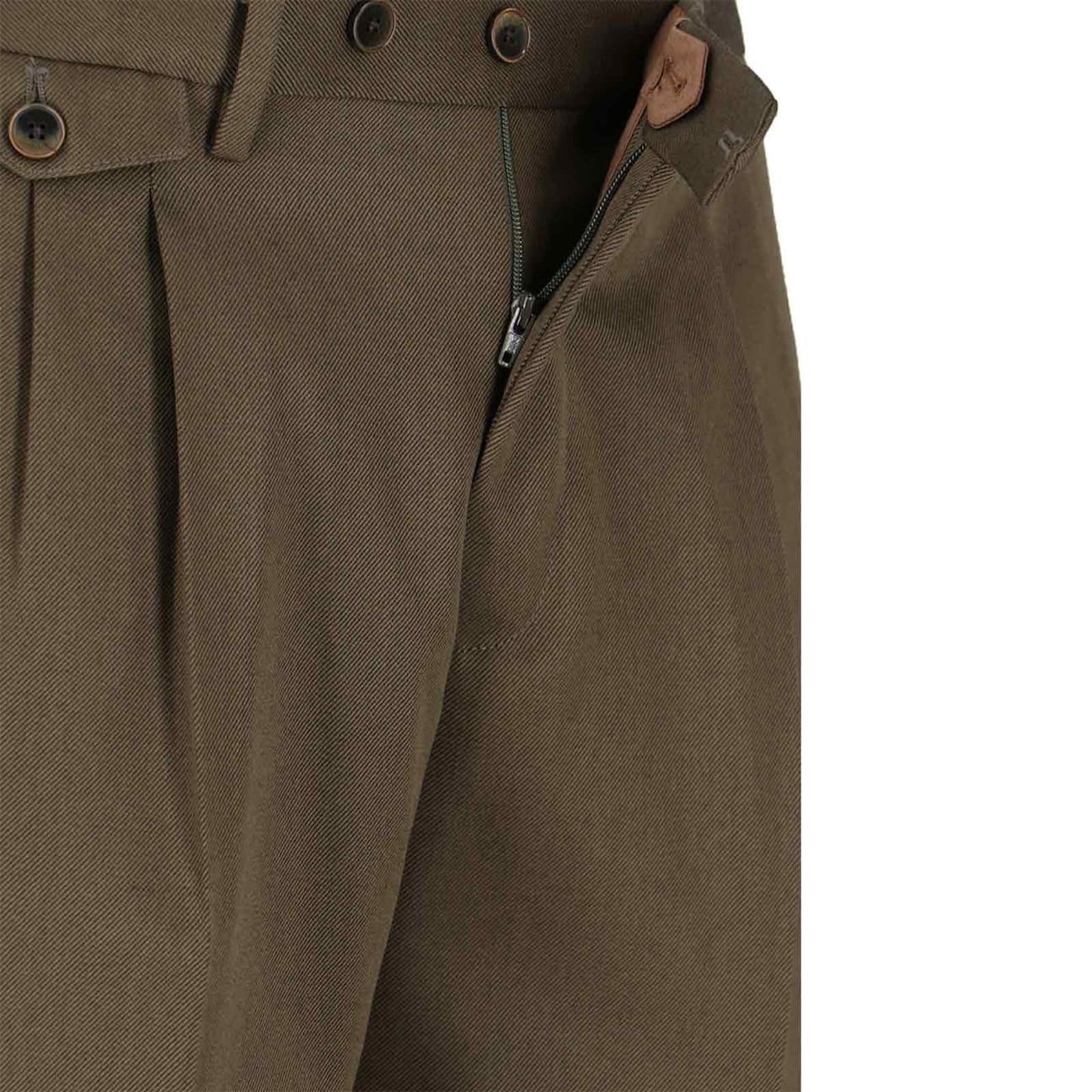 BRIGLIA1949 Pantaloni uomo Chino in lana Verde
