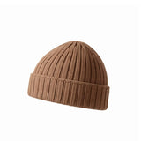 Broadway & Spring Berretto Fisherman  in cashmere 6 fili unisex Cappuccino