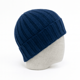 Broadway & Spring Berretto Fisherman  in cashmere unisex Cobalto