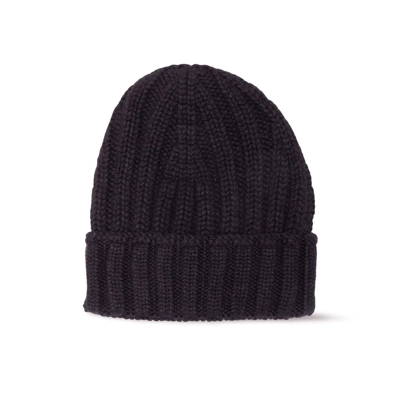 Broadway & Spring Berretto Fisherman  in cashmere unisex Ebano