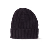 Broadway & Spring Berretto Fisherman  in cashmere unisex Ebano